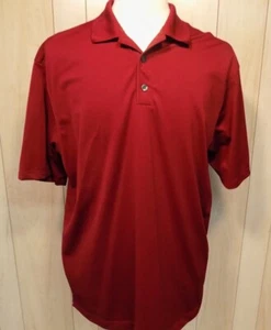 NIKE DriFit UV Men's Polo Golf Shirt Short Sleeves Burgundy Red Size L - Picture 1 of 5