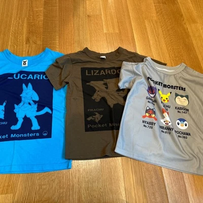 Lote 3 Camisetas Pokemon Niños 140cm 10 Charizard Lucario Pikachu Lizardon Foto 1 de 4