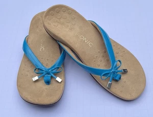 Vionic Women’s Sandals Shoes BELLA Flip Flop Size 8 Blue Excellent Condition - Picture 1 of 8