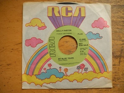 DOLLY PARTON My Blue Tears/Mystery Of The Mystery 45 7" single 1971 US PROMO VG+ - Image 1 of 2