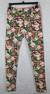 LulaRoe Mujer’s OS Leggings Geométricos Santa Navidad Vacaciones Talla Única - Imagen 1 de 4