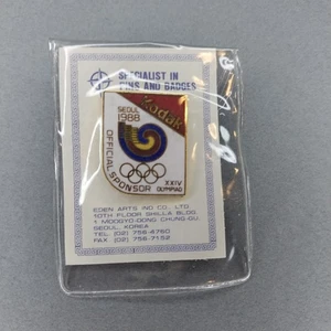 Kodak 1988 Official Sponsor Olympics Enamel Lanyard Pin  - Picture 1 of 2