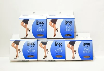 Meia-calça L'eggs Everyday Control Top Day transparente bronzeado tamanho Q++ biqueira transparente 5 prs - Imagem 1 de 3