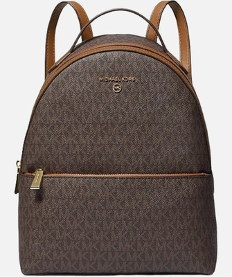 Mochila da moda Michael Kors Valerie média couro pebbled em bolota marrom - Imagem 1 de 4