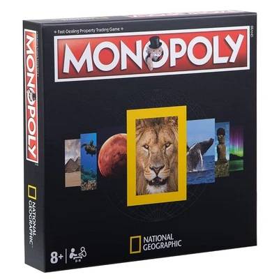 New Genuine MONOPOLY NATIONAL GEOGRAPHIC EDITION Family Fun Board Game HASBRO - Image 1 of 3
