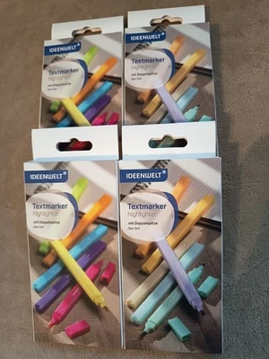NEU! Ideenwelt-4x Textmarker highlighter / 6er Set/ Ideenwelt/ - Bild 1 von 3