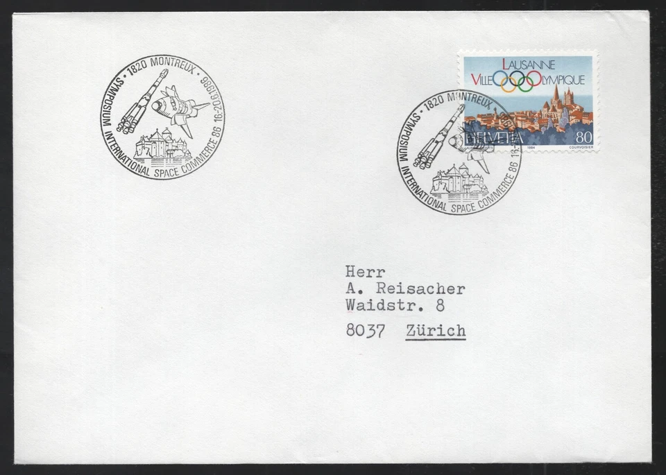 Suiza 1988 Comercio Espacial Internacional Syposium Montreux Cubierta Foto 1 de 1