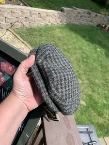 NEU LL Bean Harris Tweed GORE-TEX Wolle Hahnentritt Zeitungsjunge Flatcap Mütze Herren XL - Bild 1 von 8