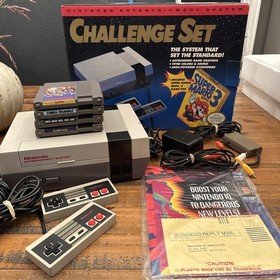 Nintendo NES Console Challenge Set con 4 giochi - Super Mario Dr Mario Rampage