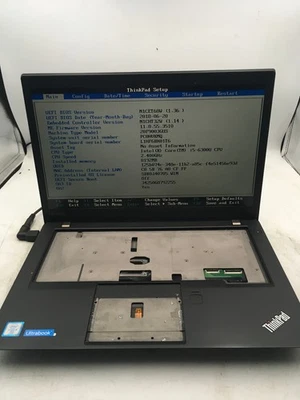 LENOVO THINKPAD T460S - BOOTS TO BIOS - INTEL I5 6300U - 8GB RAM - NO KB/TP - BB - Image 1 of 4