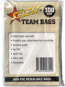 5 Packs of 100Ct Team Bags Resealable Card Protection (500 Pc) - Picture 1 of 2