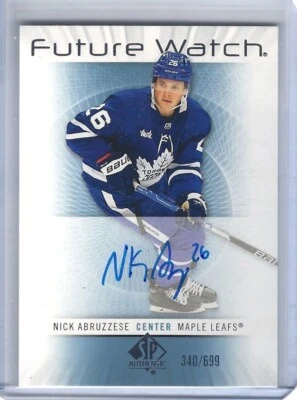 2022-23 SP Authentic '12-13 Retro Future Watch Auto Nick Abruzzese 340/699 - Image 1 of 2