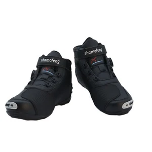 Motorcycle Riding Leather Shoes Off Road Racing Boots Anti-Collison Toe and Heel - Picture 1 of 35