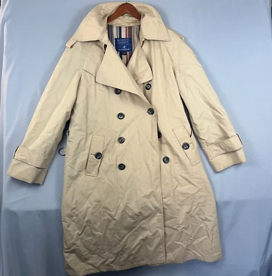 Hardy Amies Rainfair мужской Тренч коричневый двубортный подпоясанный Fishermancore - Изображение 1 из 4