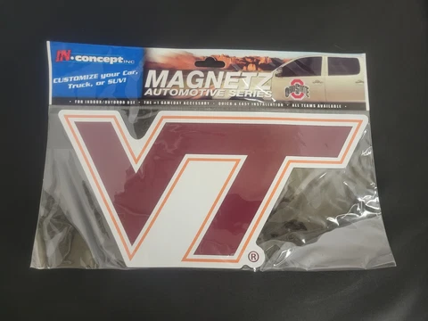 VIRGINIA TECH HOKIES VT CAR FRIDGE MAGNET NCAA ACC BASKETBALL FOOTBALL 11 1/2" Cover