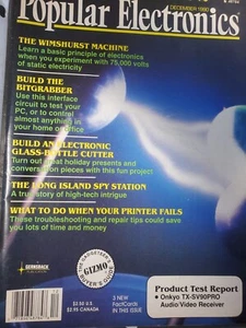 Wimhurst Machine 75KV POPULAR ELECTRONICS, Dec 1990 Printer repair, Bitgrabber - Picture 1 of 22