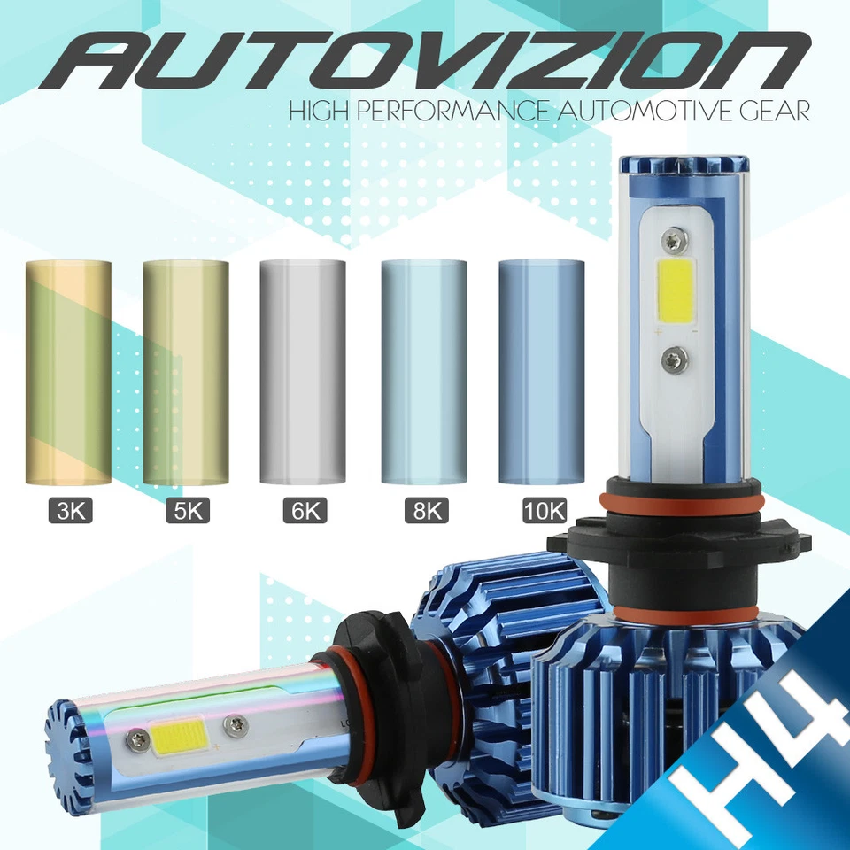 AUTOVIZION LED Headlight Conversion kit H4 9003 6000K 2004-2009 Suzuki Swift+ - Image 1 of 4