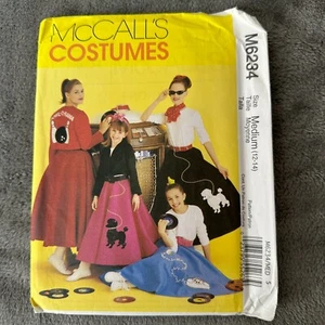 McCalls Pattern M6234 Poodle Skirt 1950s Costume Sz 12-14 Rockabilly Retro Vibes - Picture 1 of 5