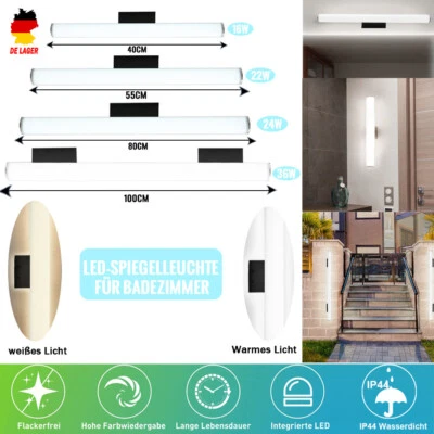 LED bathroom mirror light bathroom lamp 230V cabinet light mirror cabinet tube light - Image 1 of 4