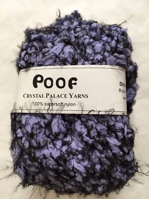 Crystal Palace Poof 4650 Periwinkle Puff Eyelash Yarn Supersoft SuperBulky 50g - Image 1 of 3