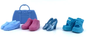 Barbie Doll Shoes lot of 4 Purse Pastel Colors Sneakers Pumps Wedge Sandal Clogs - Picture 1 of 6