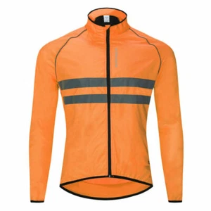 WOSAWE High Visibility Cycling Jacket Reflective Windbreaker Waterproof MTB Coat - Picture 1 of 15