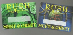 Rush satin backstage passes 2 rectangles Time Machine 2011 Tour Meet n' Greet ! - Picture 1 of 1