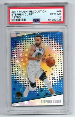 2017-18 STEPHEN STEPH CURRY PANINI REVOLUTION ASTRO PARALLEL GSW PSA GEM MT 10 - Image 1 of 2