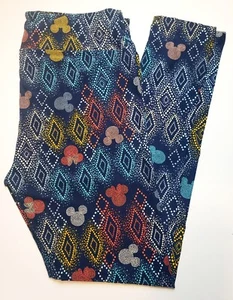 Leggings LuLaRoe TC DISNEY MICKEY teste blu navy alti e curvy (taglia 12-18) nuovi con etichette - Foto 1 di 7