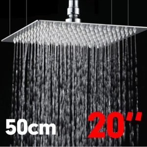 Ultrathin 20'' Rainfall Shower Head Ceiling Mounted Top Sprayer Stainless Steel - Picture 1 of 10