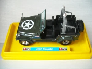 JEEP MILITARE CJ-7 ARMY GREEN SCALA 1:24 BBURAGO ITALY '90 - Bild 1 von 1