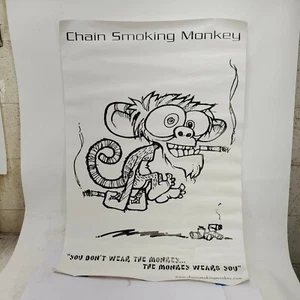 CHAIN SMOKING MONKEY POSTER 23 1/2 x 34 1/2  - Picture 1 of 4