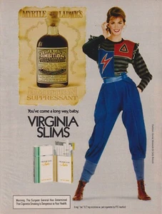 Virginia Slims Cigarettes 1982 Vintage Impreso Anuncio Página Modelo Fumar Años 80 Moda - Imagen 1 de 1
