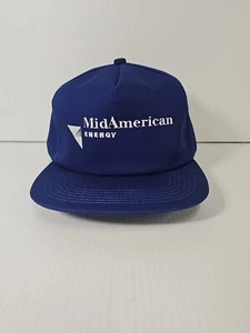 Vuntage Mid American Energy Trucker Hat/Cap Blue Kproducts Snap Back - Picture 1 of 10