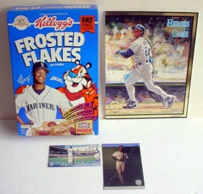 1994 Ken Griffey Jr. Kellogg’s Frosted Flakes Cereal NEW Heroes of the Game Card - Image 1 of 4