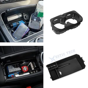 Set Console Armrest Storage Box Water Cup Holder For Mercedes Benz C GLC Class - Picture 1 of 13