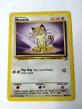 Pokémon TCG Meowth Base Set 2 80/130 Regular Unlimited Common - Uncirculated