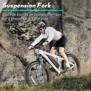 500W Motor Electric Bike 26"x4.0 Fat Tire Electric Mountain Bicycle 25MPH Ebike⚡ - Picture 1 of 15