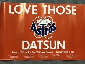 Love those astros Datsun astros vs. dodgers—Tuesday sept. 9, 1980 - Picture 1 of 1