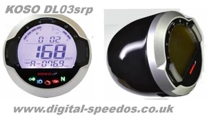 Digital Speedometer Speedo Gauge RPM Idiot lights Cafe racer Streetfighter KOSO - Foto 1 di 3