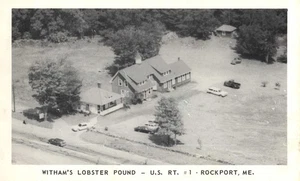 Witham’s Lobster Pound Rockport Maine U.S. Rt 1 Luftaufnahme Vintage Postkarte - Bild 1 von 2