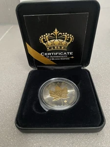 1 OZ Silber Maple Leaf Canada 2022 Gold Black Empire Edition New - Bild 1 von 9