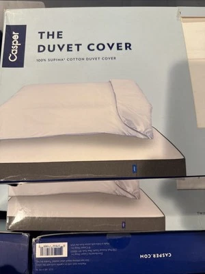 Funda nórdica Casper 100 % algodón Supima - Blanca (Doble/Doble XL) - NUEVA Leer Foto 1 de 2