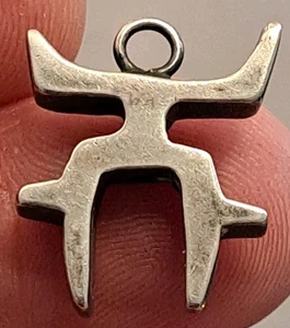 Vintage Native American Sterling Silver KACHINA Figural FETISH PENDANT Handmade - Picture 1 of 6