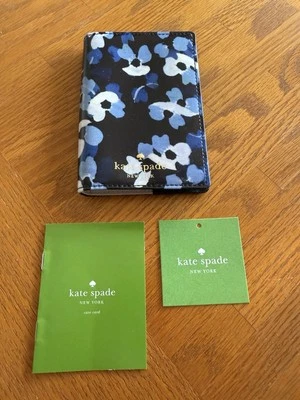 NWT Kate Spade Cedar Street Floral Passport Case Holder - Black & White Stripes - Image 1 of 4