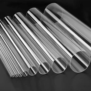 6/10/15/20/25/35mm klar Acryl Runden Rohr Kunststoff 100/200/250/300mm Lange - Picture 1 of 16