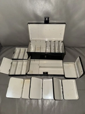 Raro Hardy Carryall Negro Japón Cebo Caja Señuelo Trucha Salmón Lucio Pesca  Foto 1 de 4