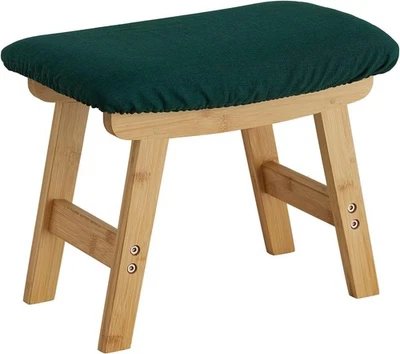 Taburete otomano reposapiés debajo del escritorio, taburete pequeño para sala de estar, dormitorio y Foto 1 de 4