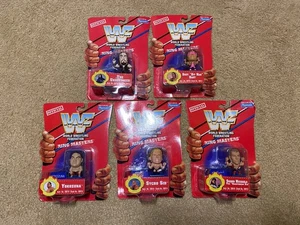 Playmates WWF Ring Masters Lot BRET HART Undertaker Sid  2" 1997 Wrestling New - Picture 1 of 9