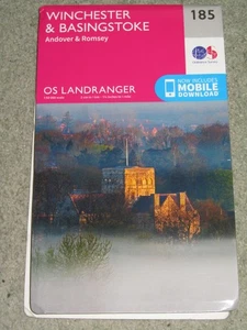 OS Ordnance Survey Landranger Map Sheet 185 Winchester & Basingstoke - 2016 - Imagen 1 de 5